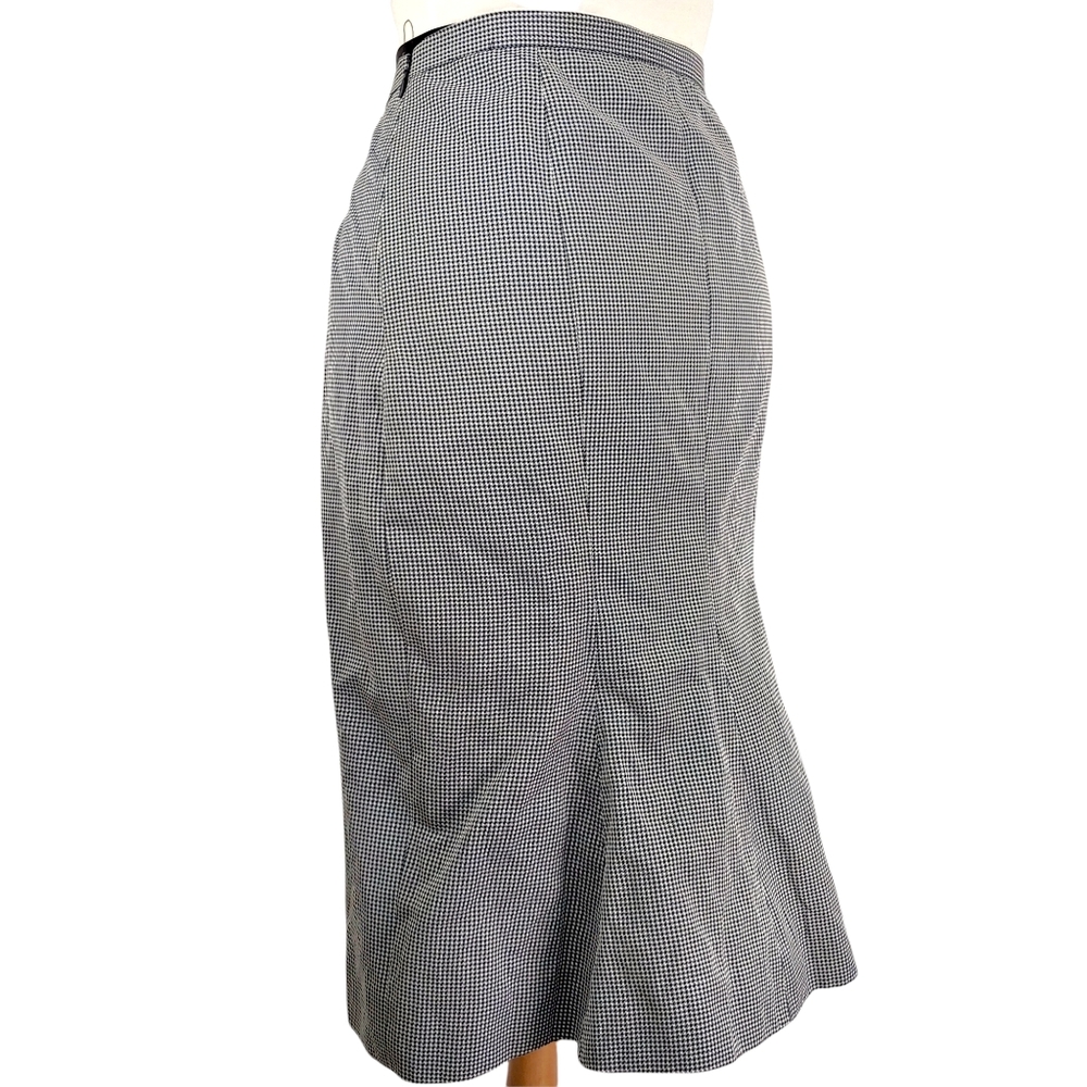 Moschino Cheap & Chic Women's Black & White Hounds Tooth Mermaid Skirt Sz 8